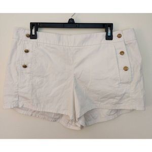 J.Crew Cotton White Sailor Shorts New Size 12